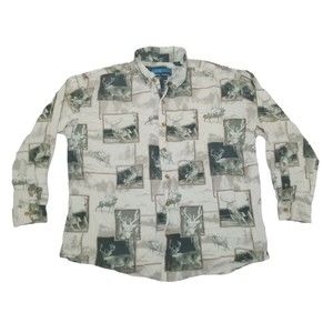 Summa Outdoor Men's XL Shirt Deer Button Up‎ Long Sleeve Hunting Buck Outdoors
